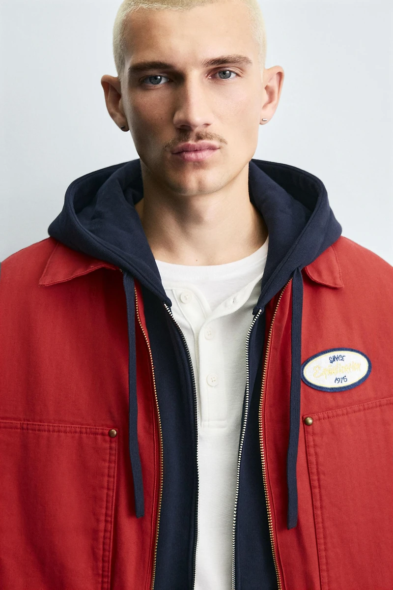 VESTE COUPE BOXY BRODÉE