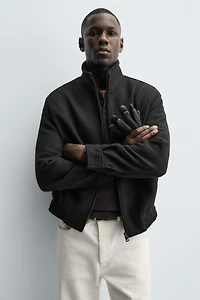 ZIPPERED CLOTH JACKET