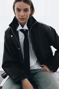 FAUX LEATHER JACKET ZW COLLECTION