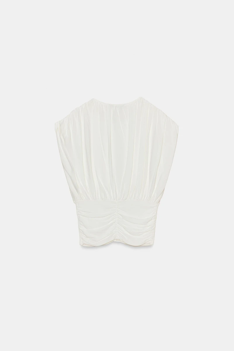 TOP DRAPÉ EN MAILLE