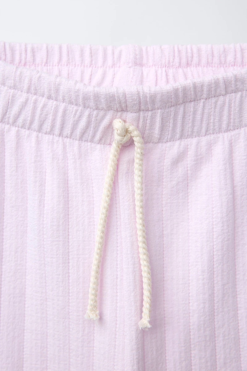 SWISS EMBROIDERED JACQUARD PANTS