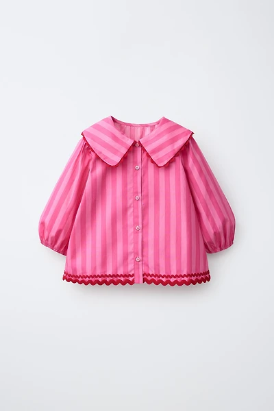 STRIPED AND RICKRACK SHIRT
