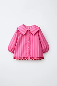 STRIPED AND RICKRACK SHIRT