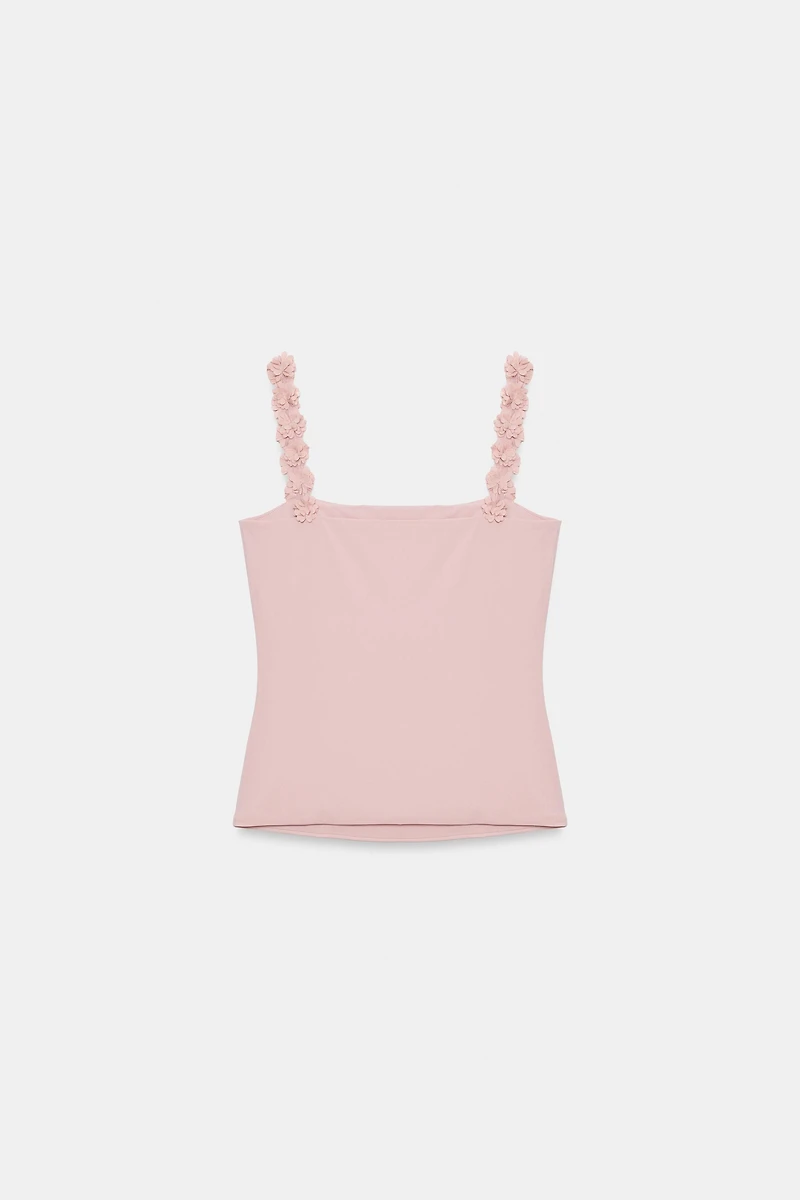 FLORAL STRAP TOP