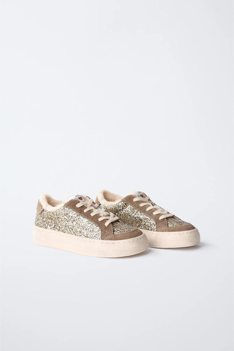 SHINY FLEECE SNEAKERS