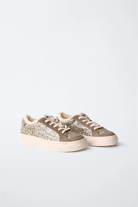 SHINY FLEECE SNEAKERS