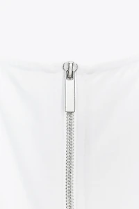 PLEATED ZIP TOP