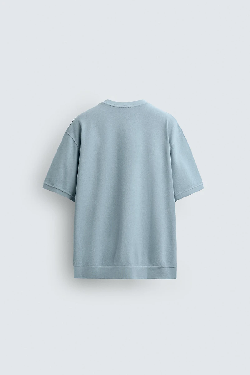 SWEAT REGULAR FIT STRUCTURÉ PIQUÉ
