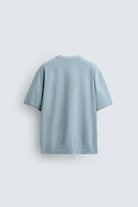 SWEAT REGULAR FIT STRUCTURÉ PIQUÉ