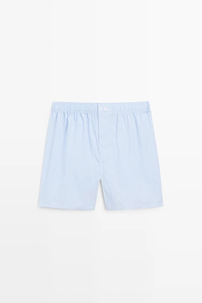 Caleçon micro-carreaux 100 % coton