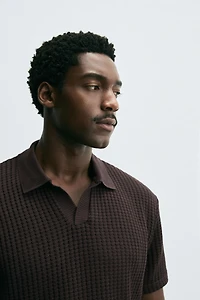 TEXTURED POLO SHIRT