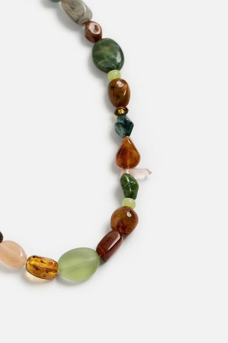 CONTRAST BEAD NECKLACE