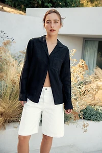 BERMUDA EN JEAN RELAXED TAILLE NORMALE ZW COLLECTION