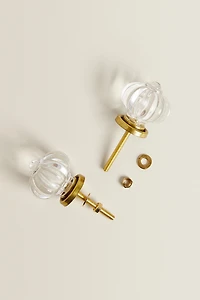 SET OF ACRYLIC FLOWER KNOBS (SET OF 2)