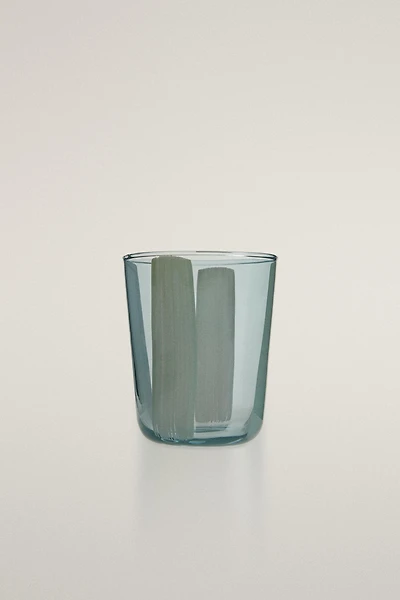 STRIPED GLASS TUMBLER