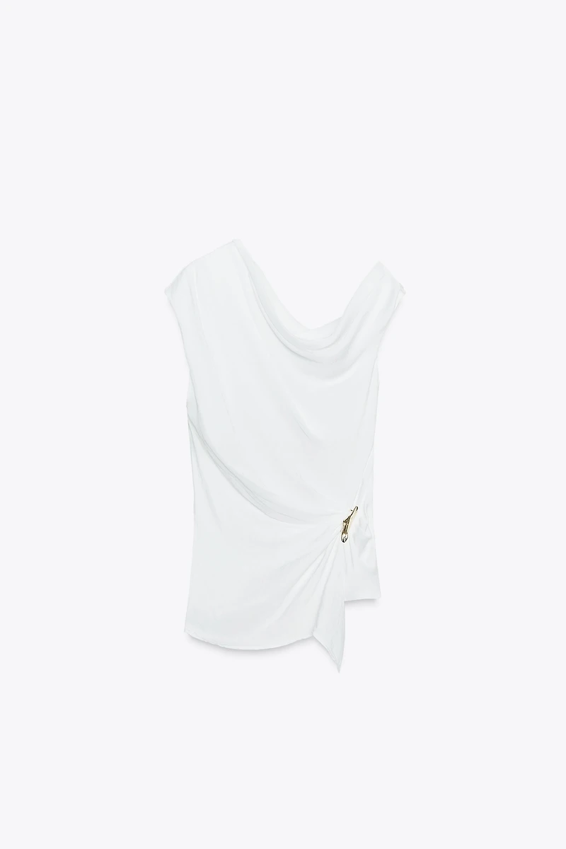 HARDWARE SATIN EFFECT TOP