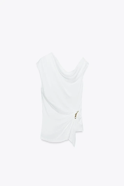 HARDWARE SATIN EFFECT TOP