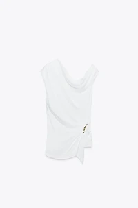 HARDWARE SATIN EFFECT TOP