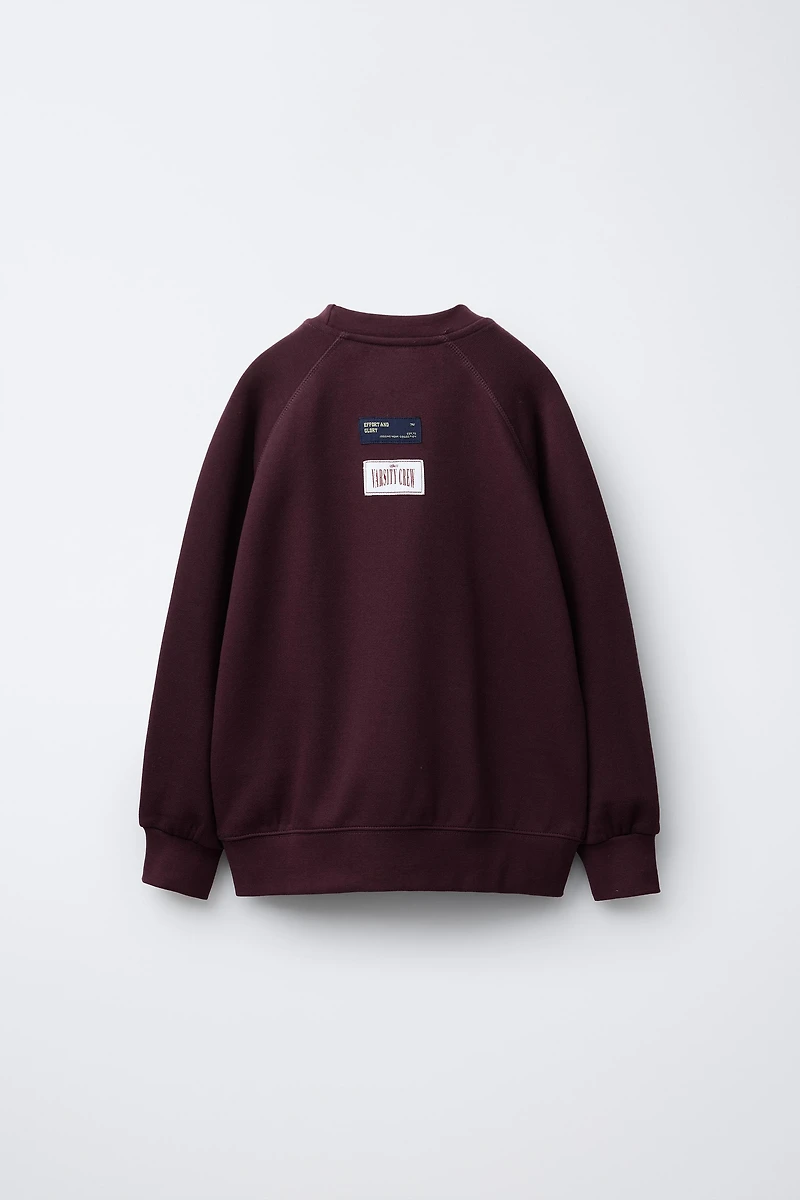 NUMBER PRINT SWEATSHIRT