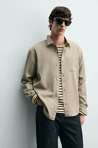 REGULAR FIT LYOCELL - COTTON SHIRT