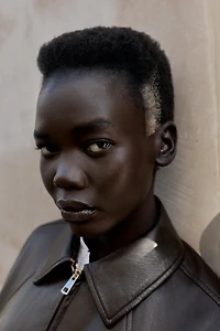 BLOUSON BOMBER MATIÈRE SYNTHÈTIQUE