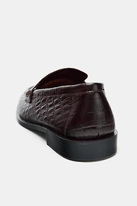 EMBOSSED LEATHER LOAFERS