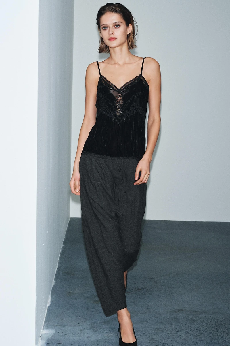 VELVET LACE TOP ZW COLLECTION