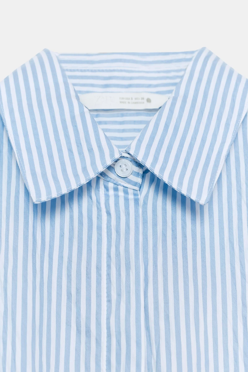 CHEMISE À RAYURES AVEC LIENS ZW COLLECTION