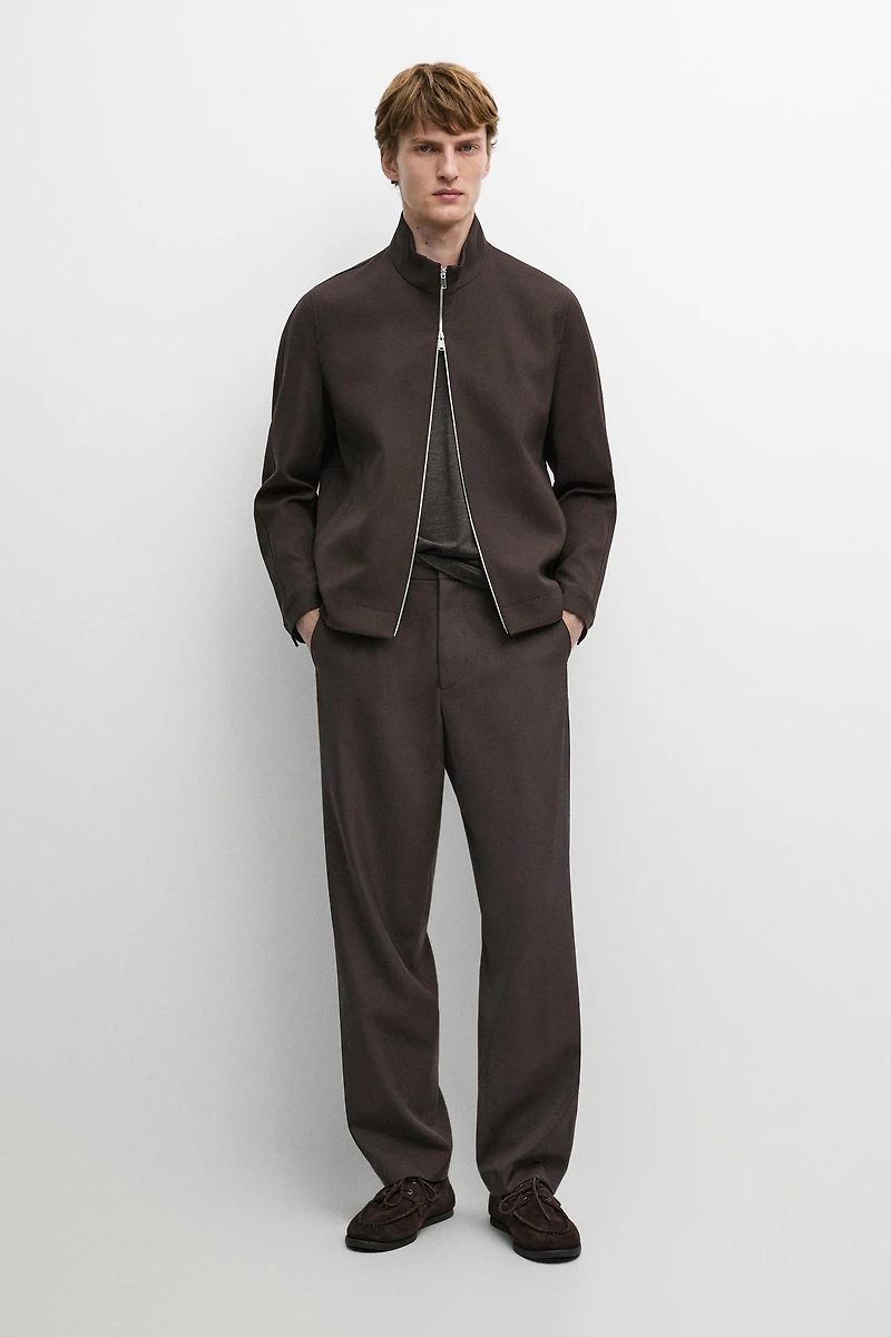 100% cool wool total look pants