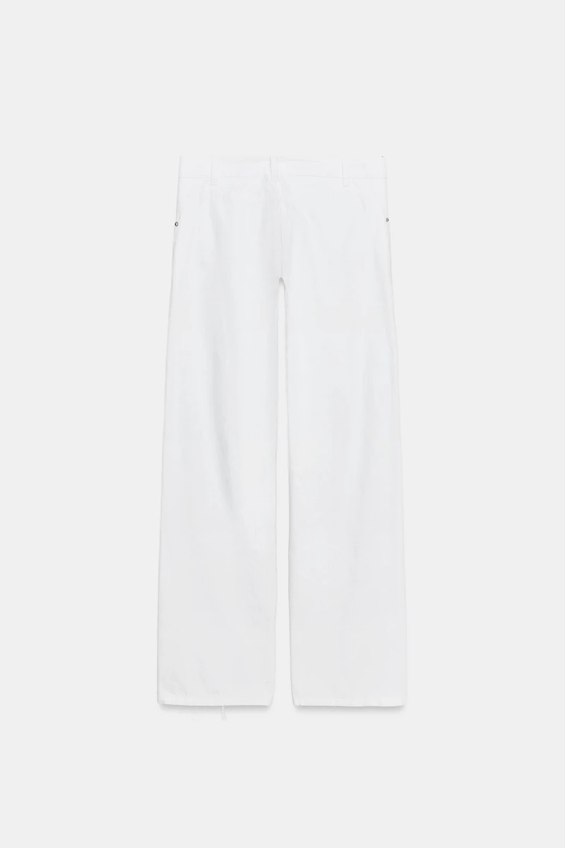 TRF MID RISE STRAIGHT LEG LACE-UP JEANS
