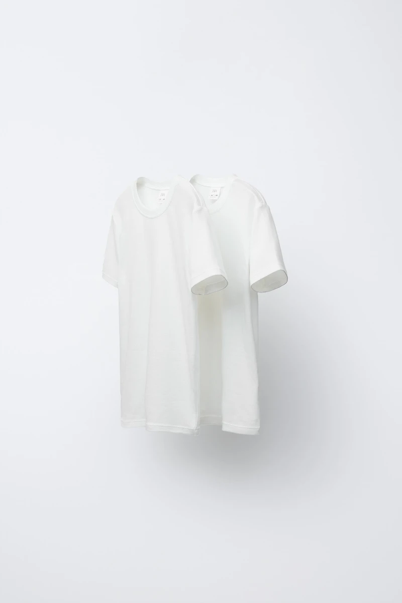 6-14 YEARS/ TWO-PACK OF PLAIN SHORT SLEEVE T-SHIRTS