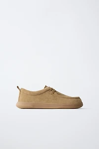 CHAUSSURES BATEAU BAREFOOT EN CUIR À LACETS