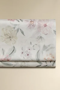 DRAP DE DESSUS SATIN FLEURI