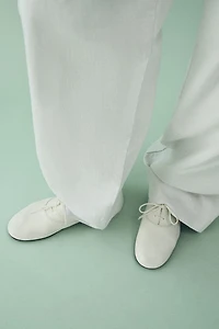 LEATHER LACE-UP LOAFERS