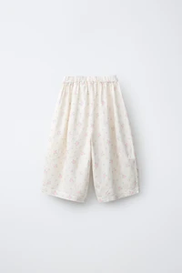 FLORAL LINEN PANTS