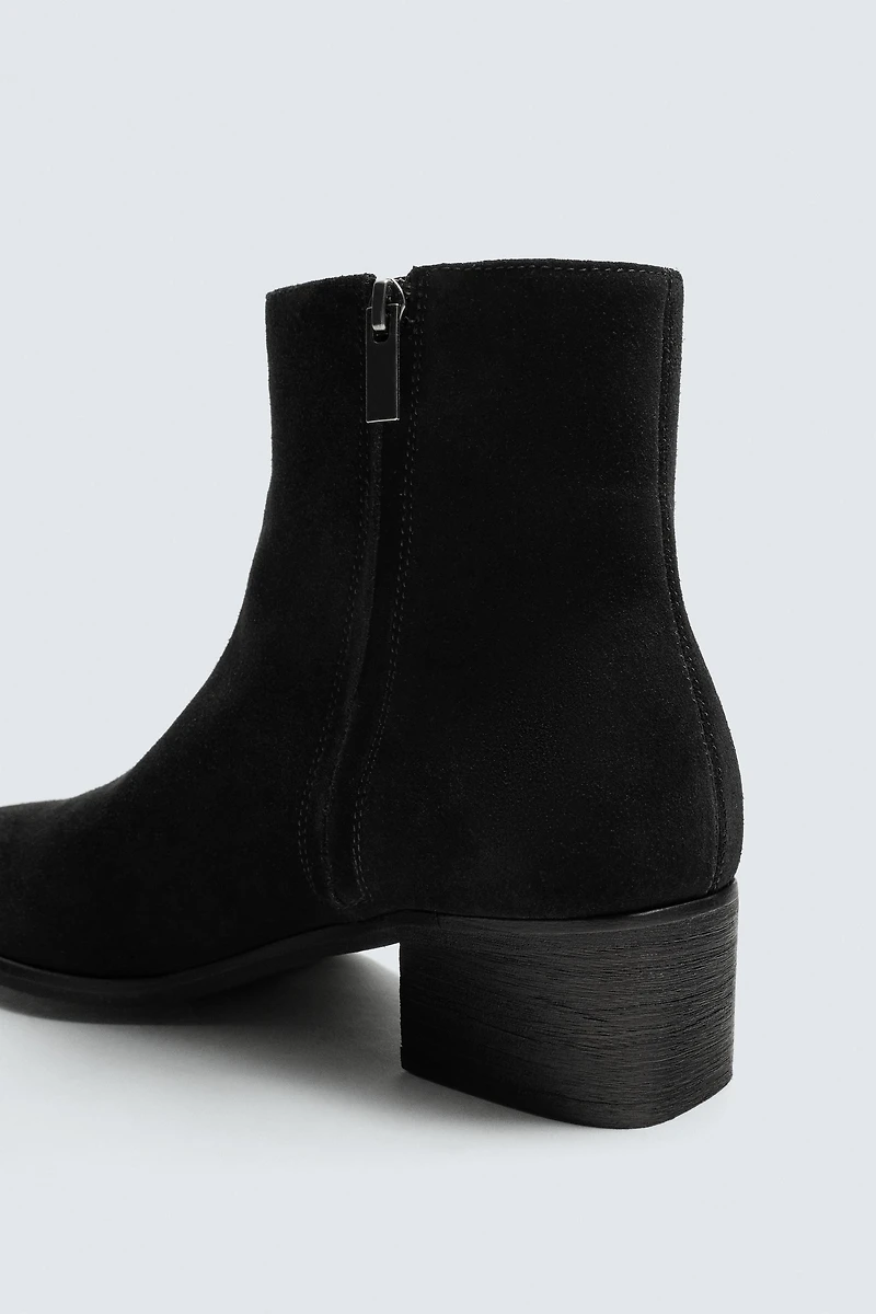 LEATHER HEELED BOOTS