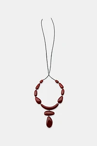 RESIN MIX BALL NECKLACE