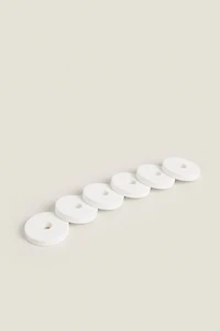 WHITE POWDERY SCENTED CERAMIC PACK (PACK OF 6)