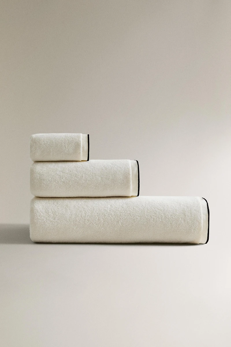 SERVIETTE DE BAIN VELOURS OVERLOCK