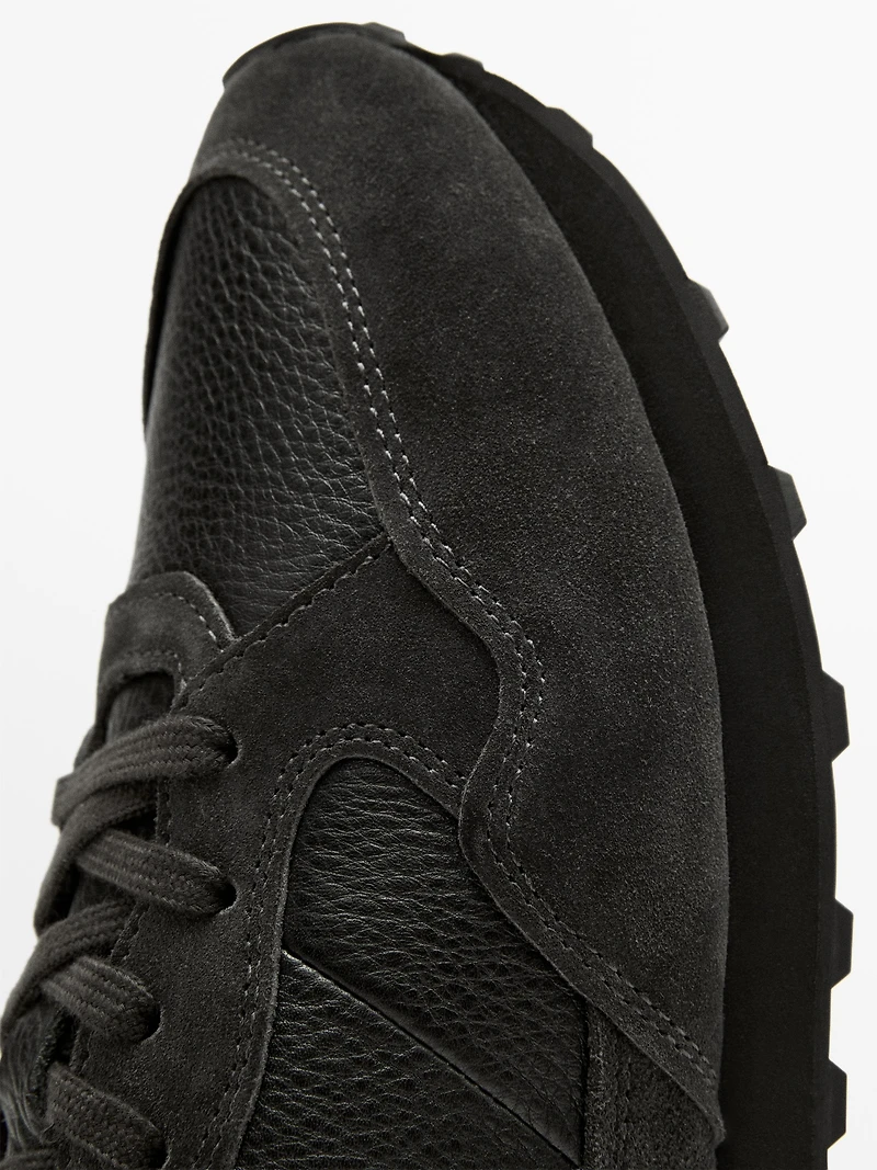 Soft nappa leather trainers