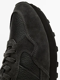 Soft nappa leather trainers