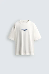 CONTRASTING PRINTS T-SHIRT