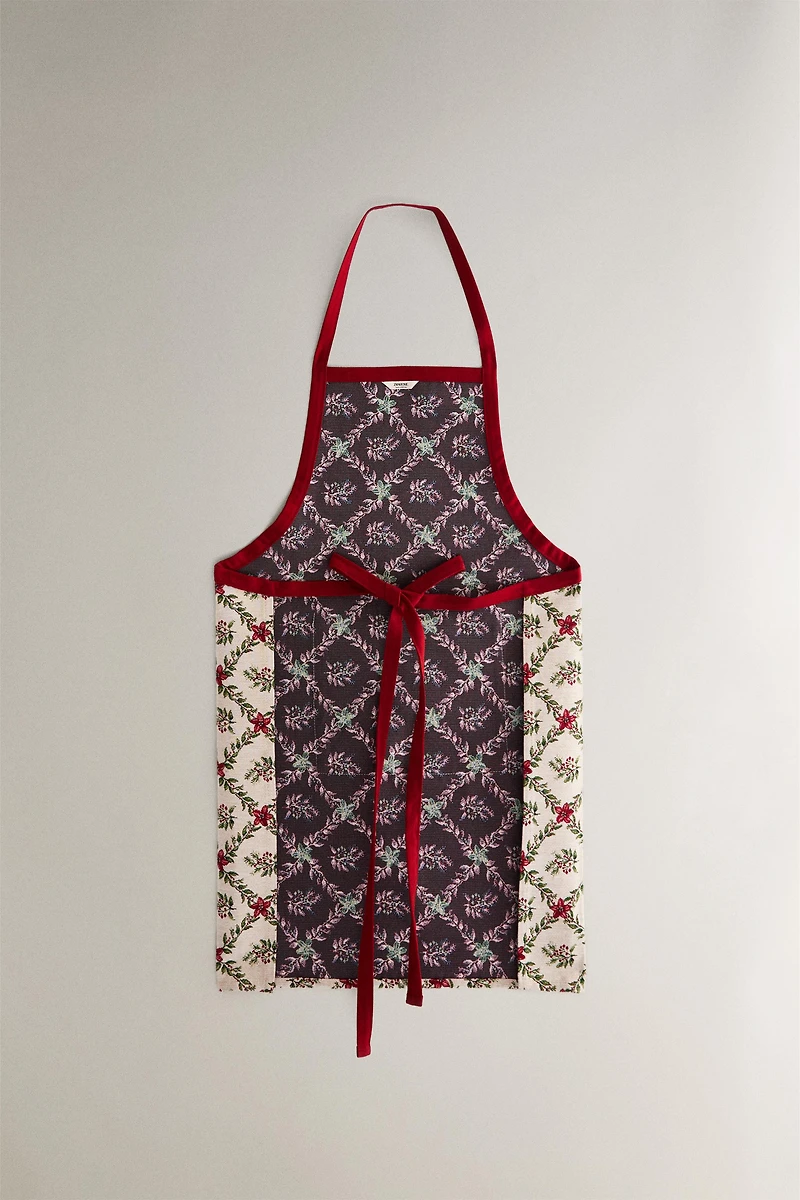 CHRISTMAS FLORAL APRON