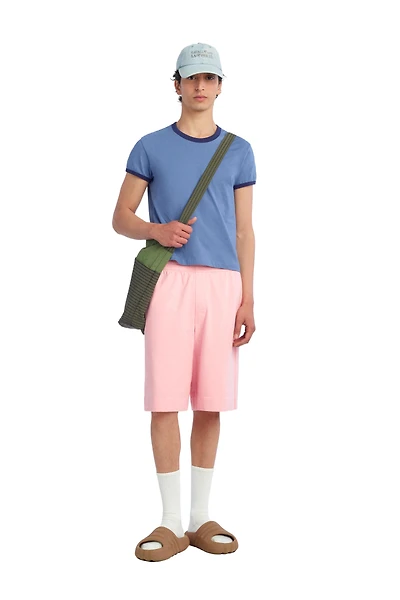 SLIM FIT RIB CONTRAST T-SHIRT