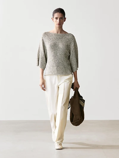 100% cotton knit cape sweater