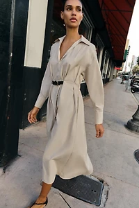 BELTED MIDI DRESS