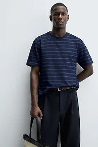T-SHIRT JACQUARD RAYURES