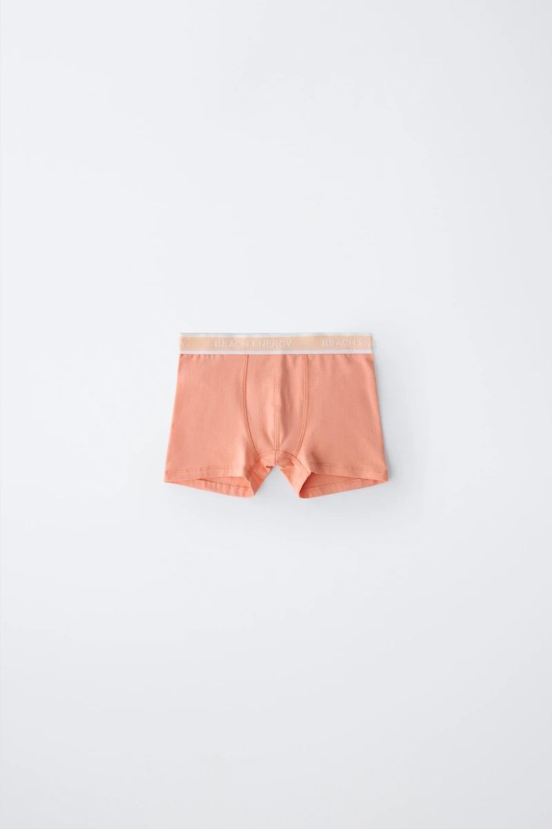 2-6 YEARS/ FIVE-PACK OF TEXT BOXERS