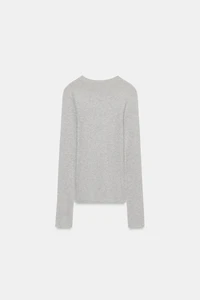SEMI-SHEER KNIT TOP