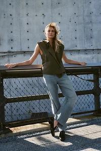 GILET ÉPAULETTES CEINTURE